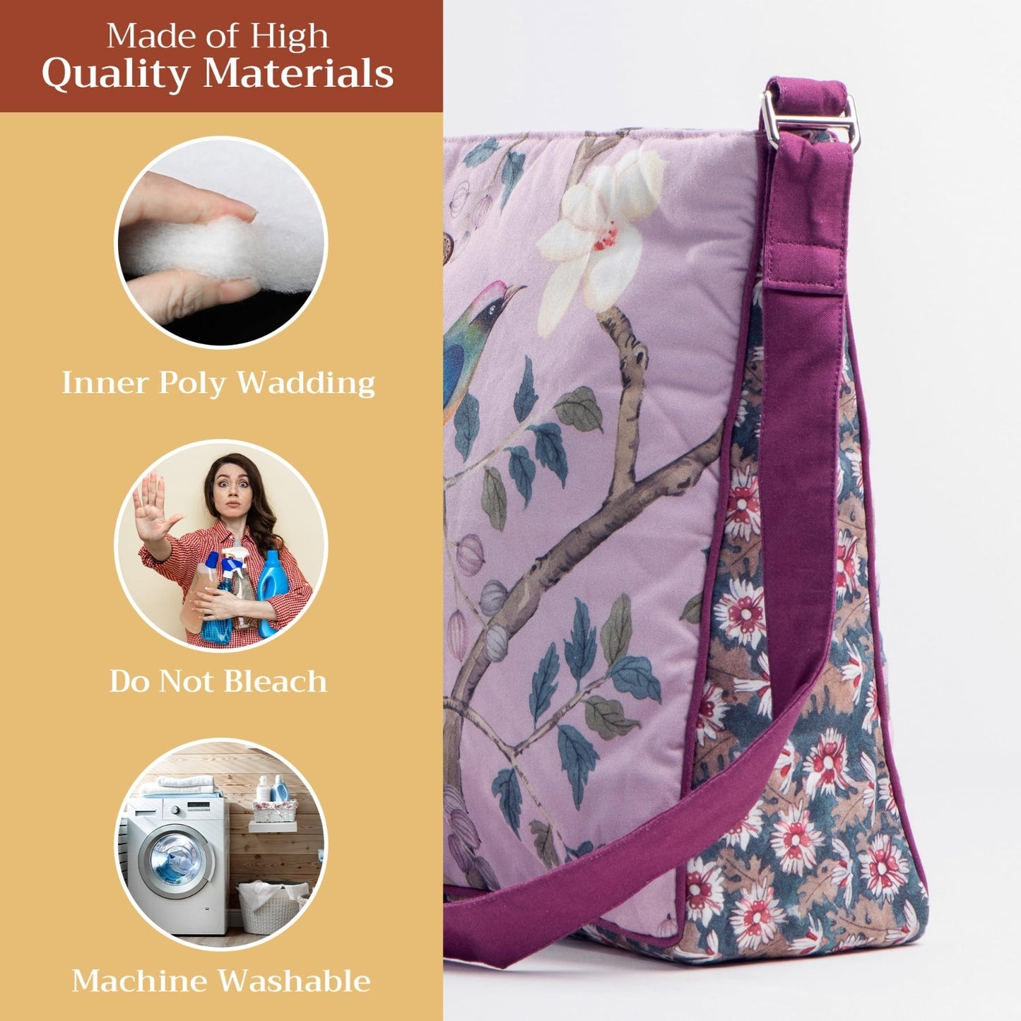 Stylish Cotton Shoulder Bag for Women - Versatile Handbag, Everyday Use, Fashion3