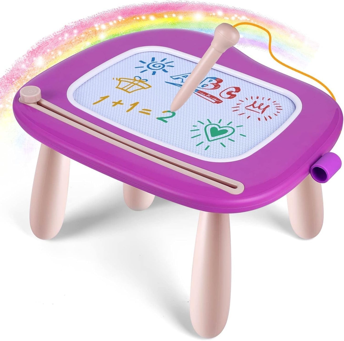Magnetic Drawing Doodle Board for Toddlers, Educational Toys for 1-3 Year Olds,0