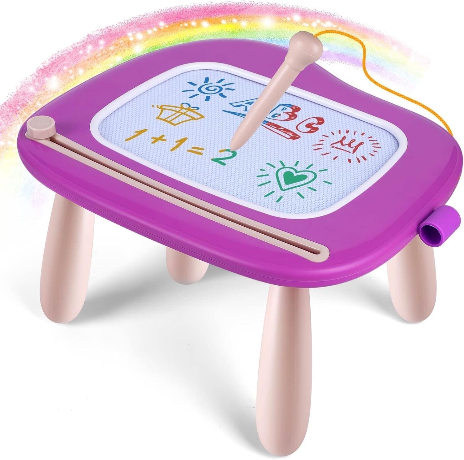 Magnetic Drawing Doodle Board for Toddlers, Educational Toys for 1-3 Year Olds,0