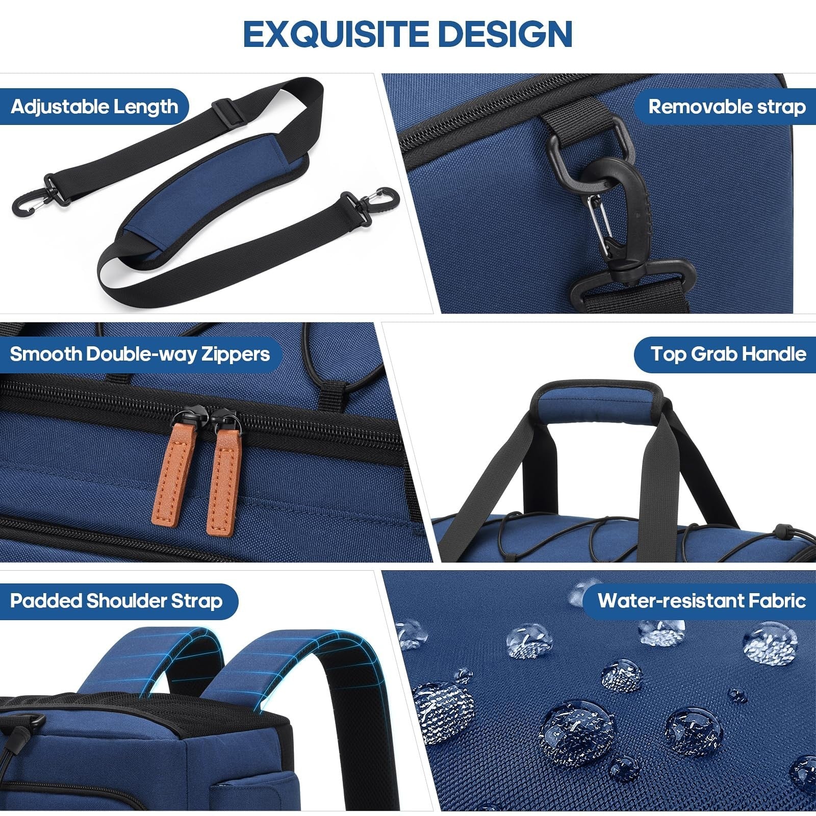 Versatile 3-in-1 Gym Bag with Shoe & Laptop Compartment, Anti-Theft Duffel Backp5