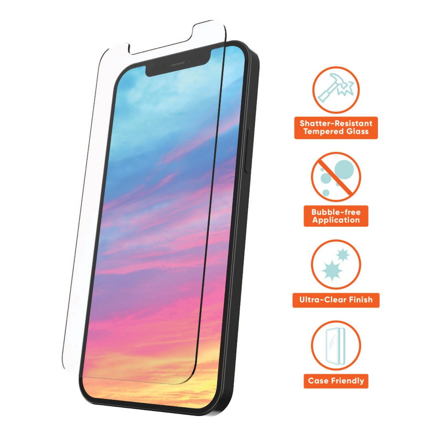 ONN GLASS SCREEN PROTECTOR FOR IPHONE 12 PRO MAX SEALED NIB1