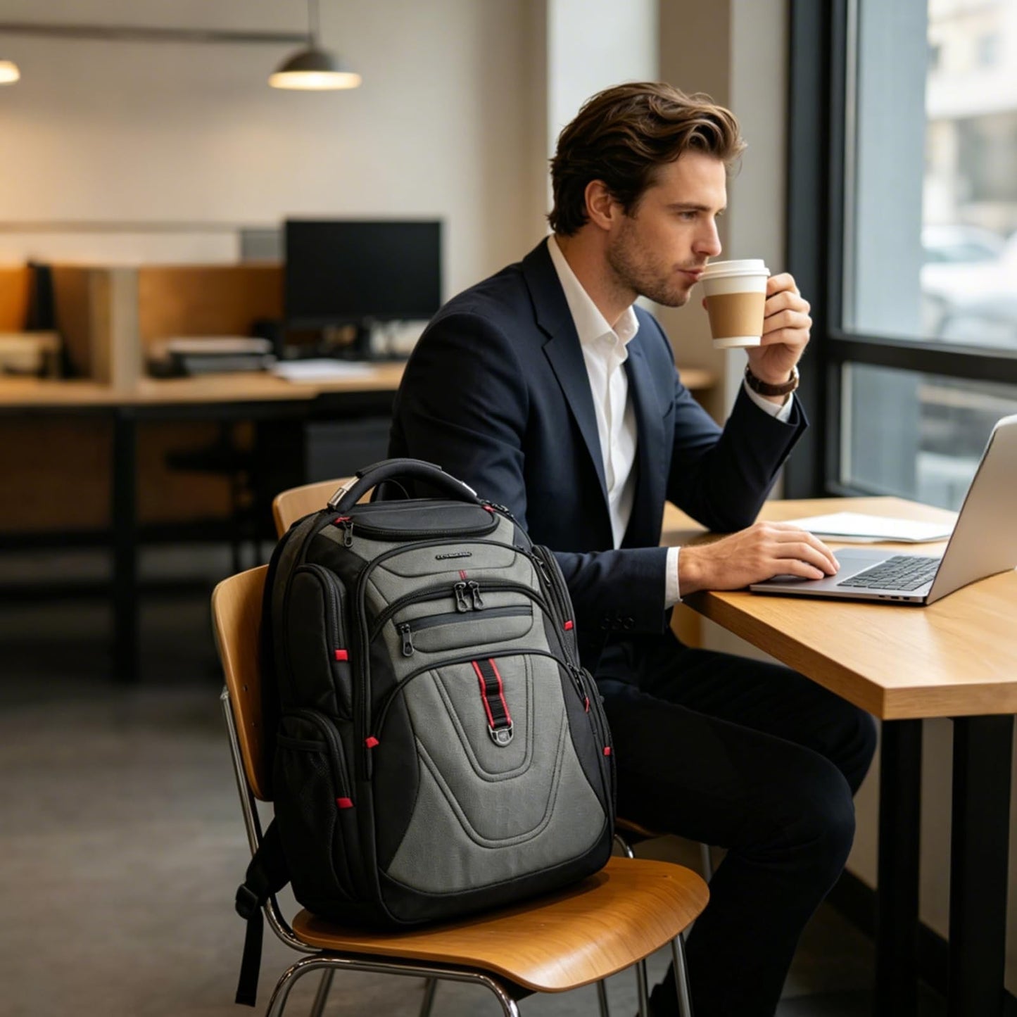 17.3 Inch Travel Laptop Backpack, XL Computer Bag for Men & Women, Durable & Sty2