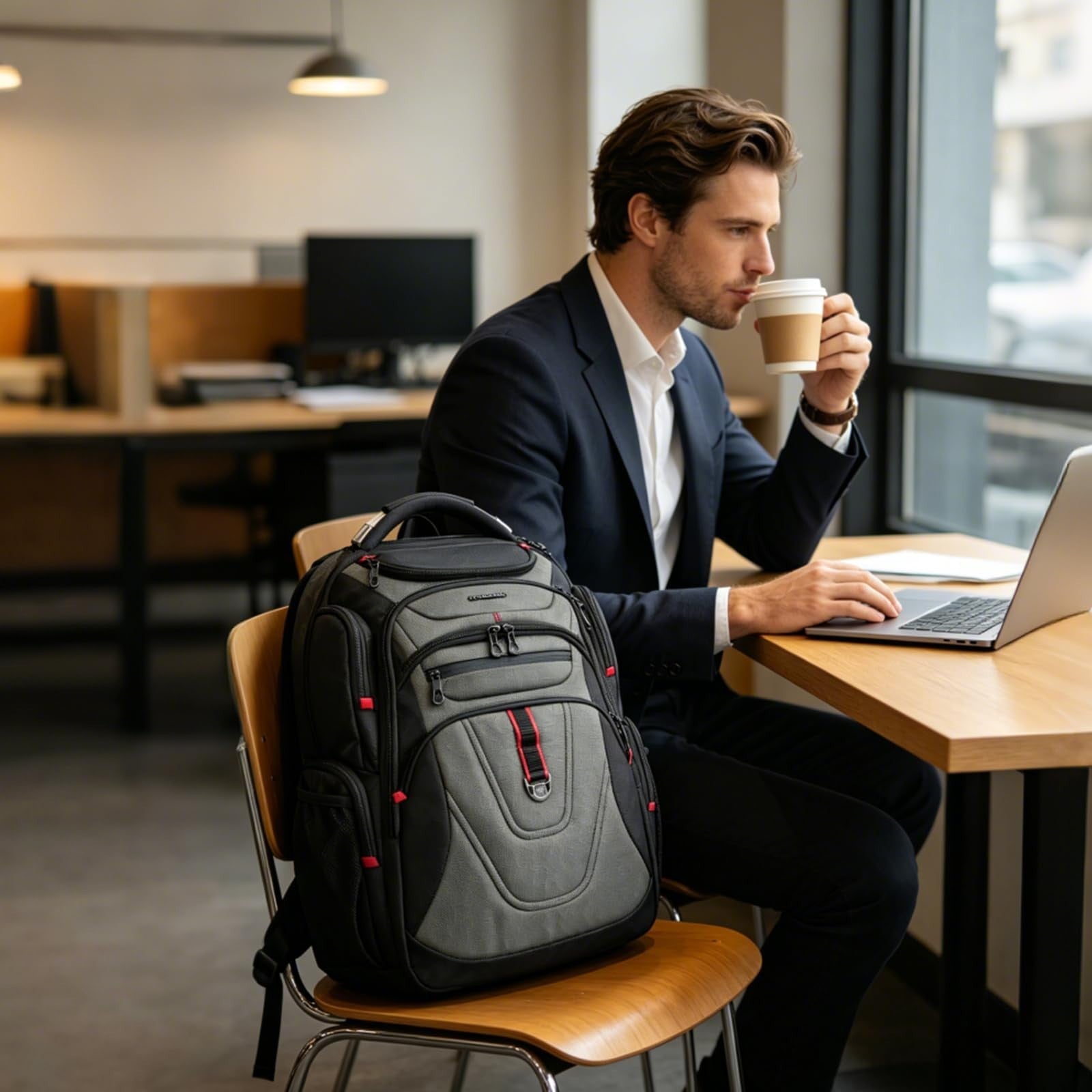 17.3 Inch Travel Laptop Backpack, XL Computer Bag for Men & Women, Durable & Sty2
