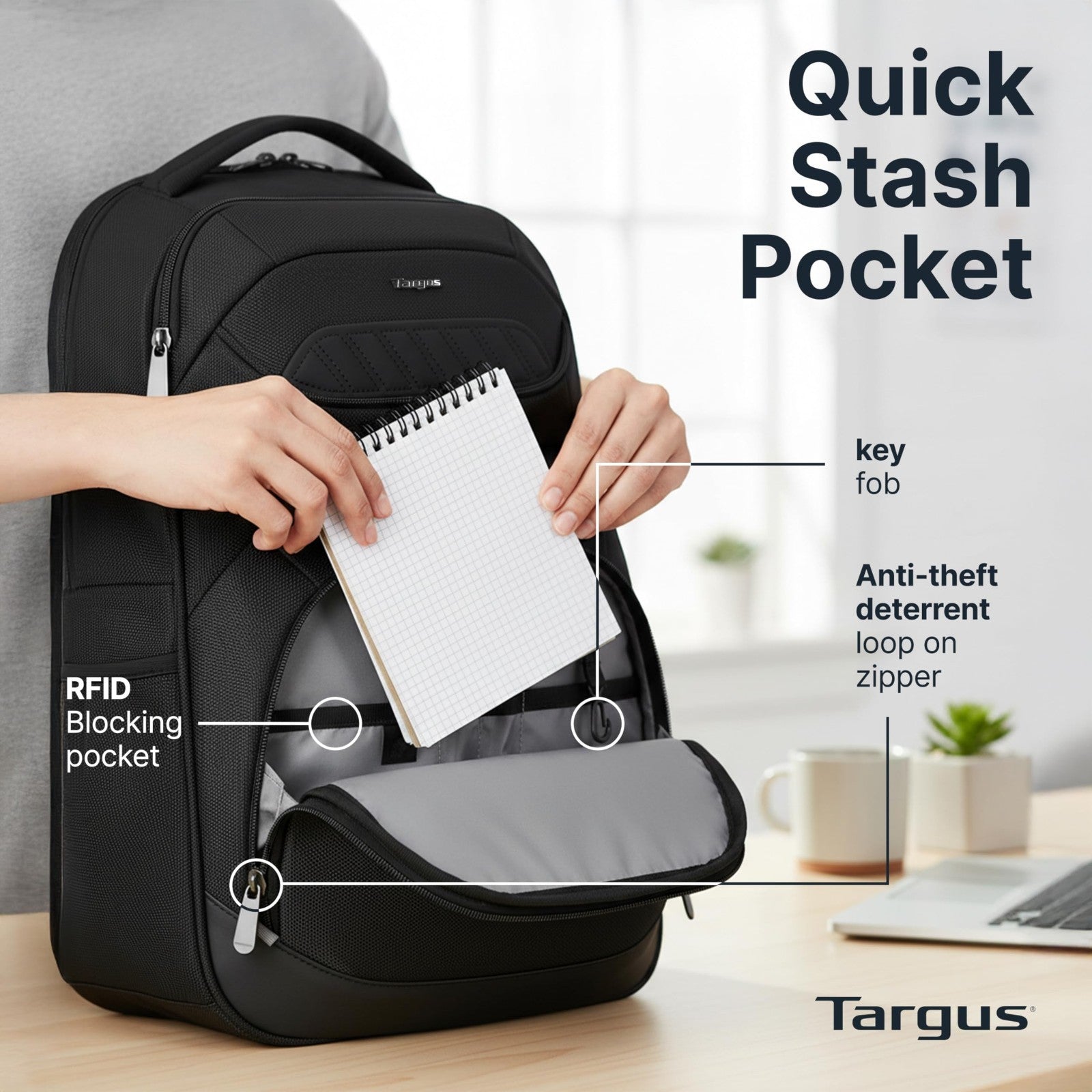 16 Inch Laptop Backpack, Travel Bag for Men & Women, Water Resistant, Black6