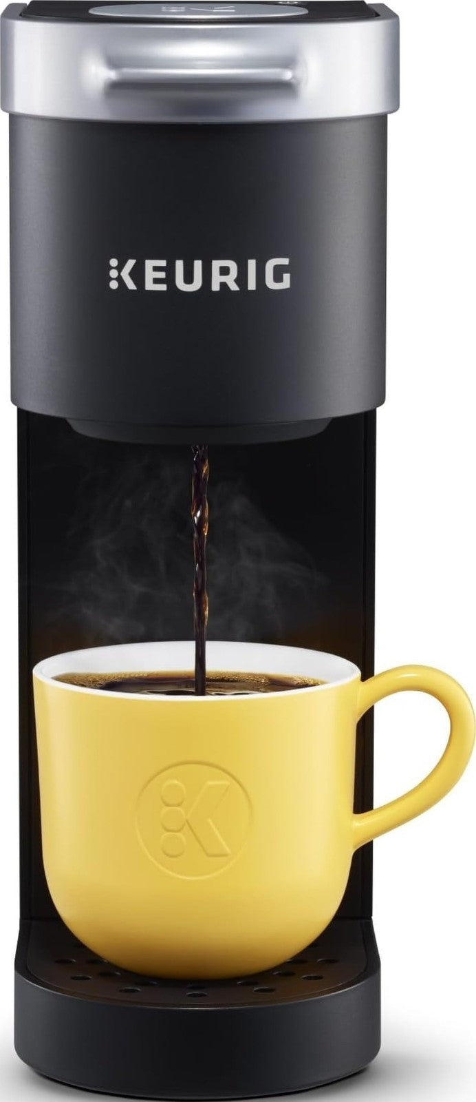 Compact Single Serve Coffee Maker, 6-12oz Brew Size, Cord Storage, Ideal for Sma1