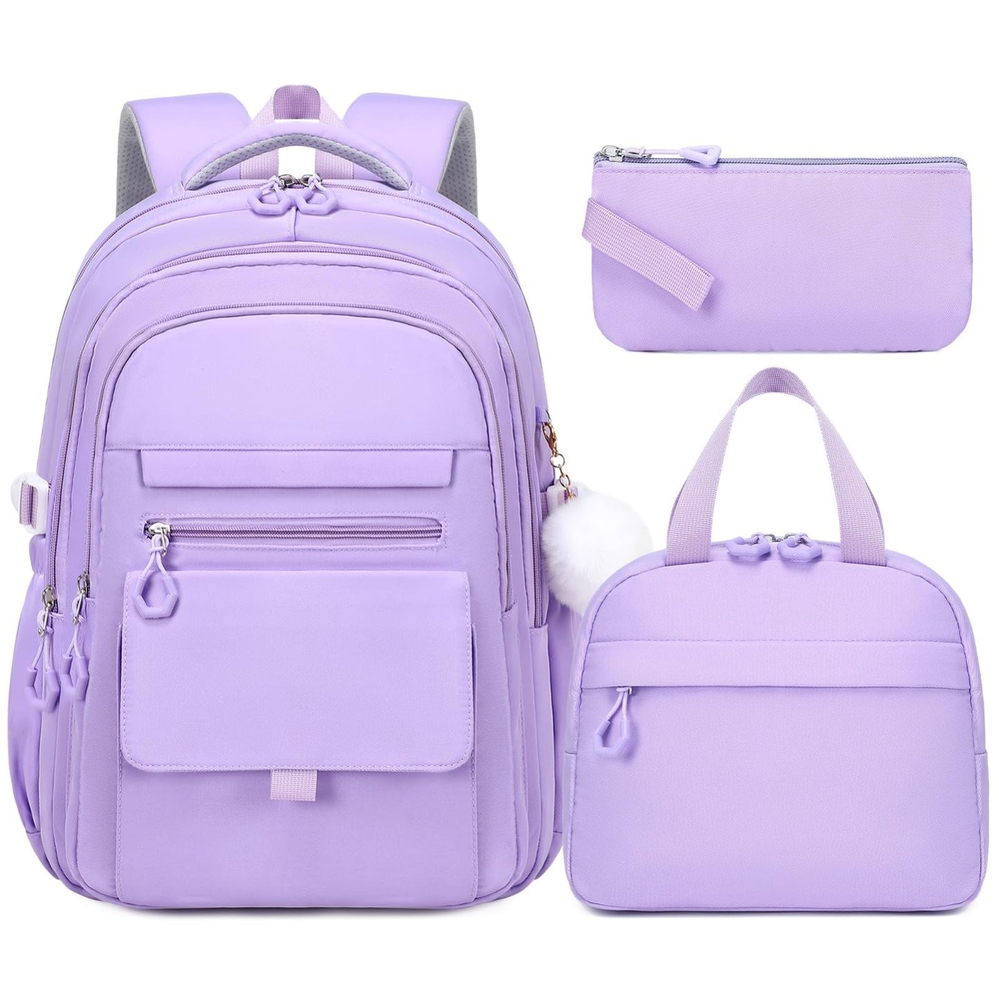 Stylish Girls Backpack Set with Lunch Box & Pencil Case   Perfect for School!1