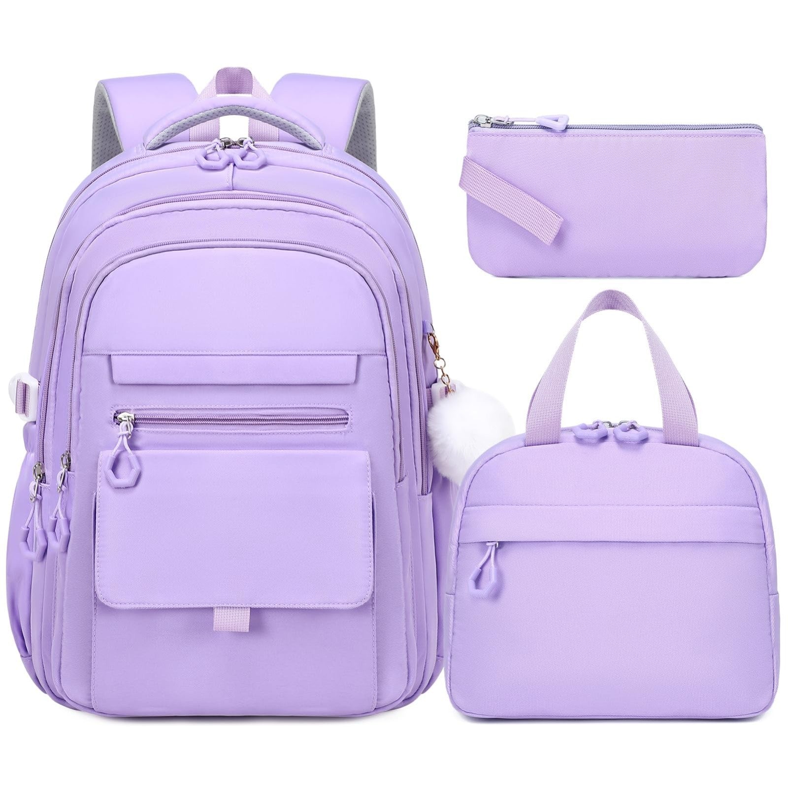 Stylish Girls Backpack Set with Lunch Box & Pencil Case   Perfect for School!1