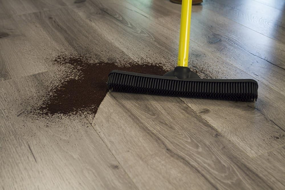 Pet Hair Removal Rubber Broom with 58" Telescopic Handle - Easy Clean & Efficien4