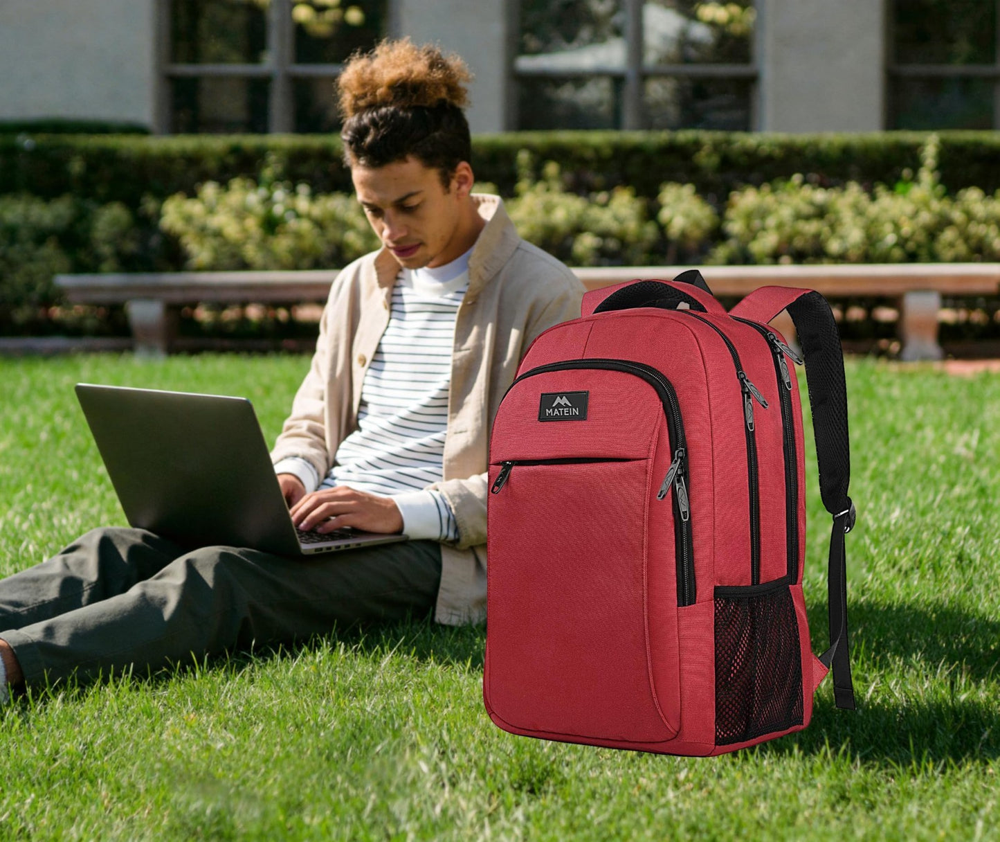 Water Resistant 15.6" Laptop Backpack for Women, Stylish College Bag, Travel Rea6