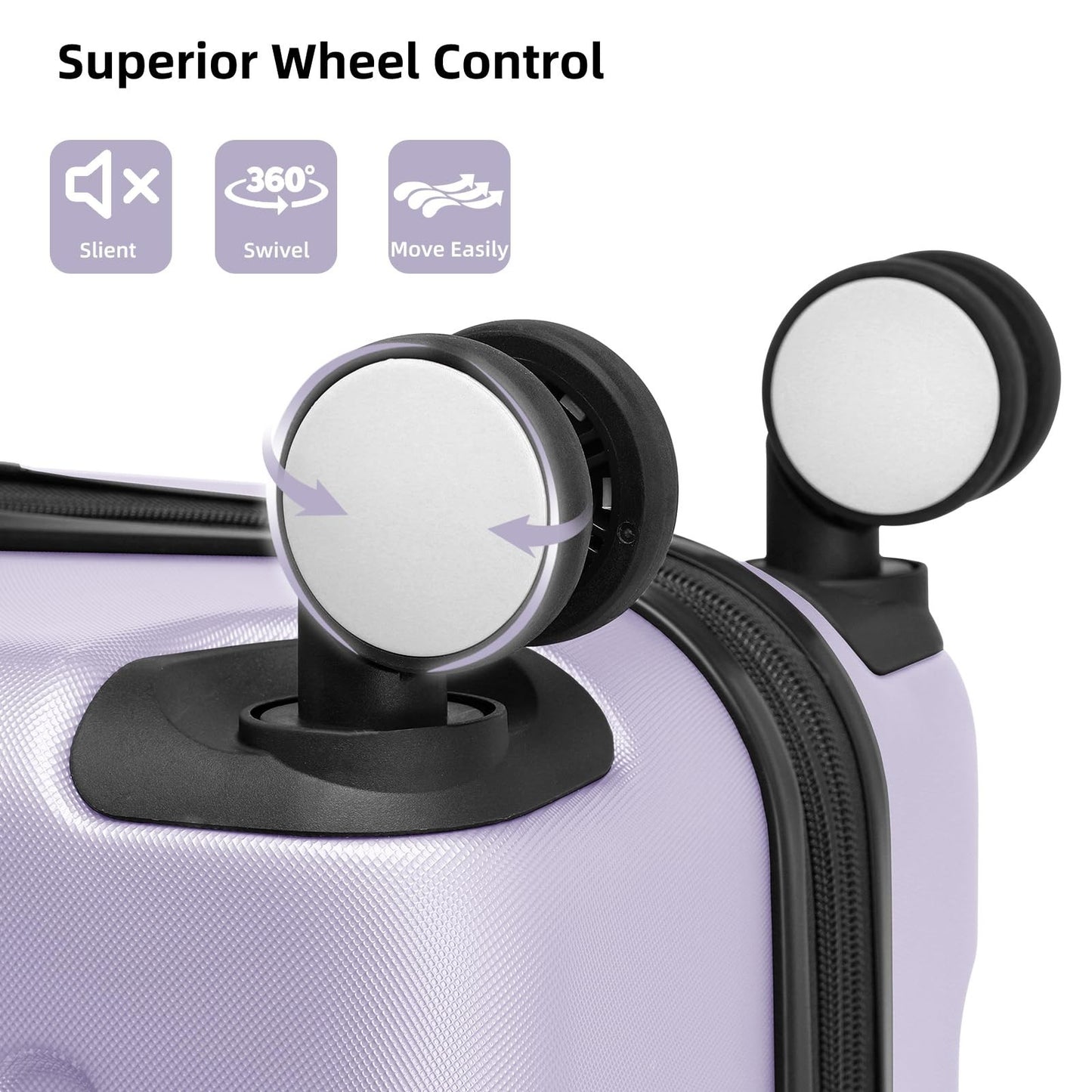 6-Piece Expandable Luggage Set, Hardside Suitcases with 360° Spinner Wheels, TSA6