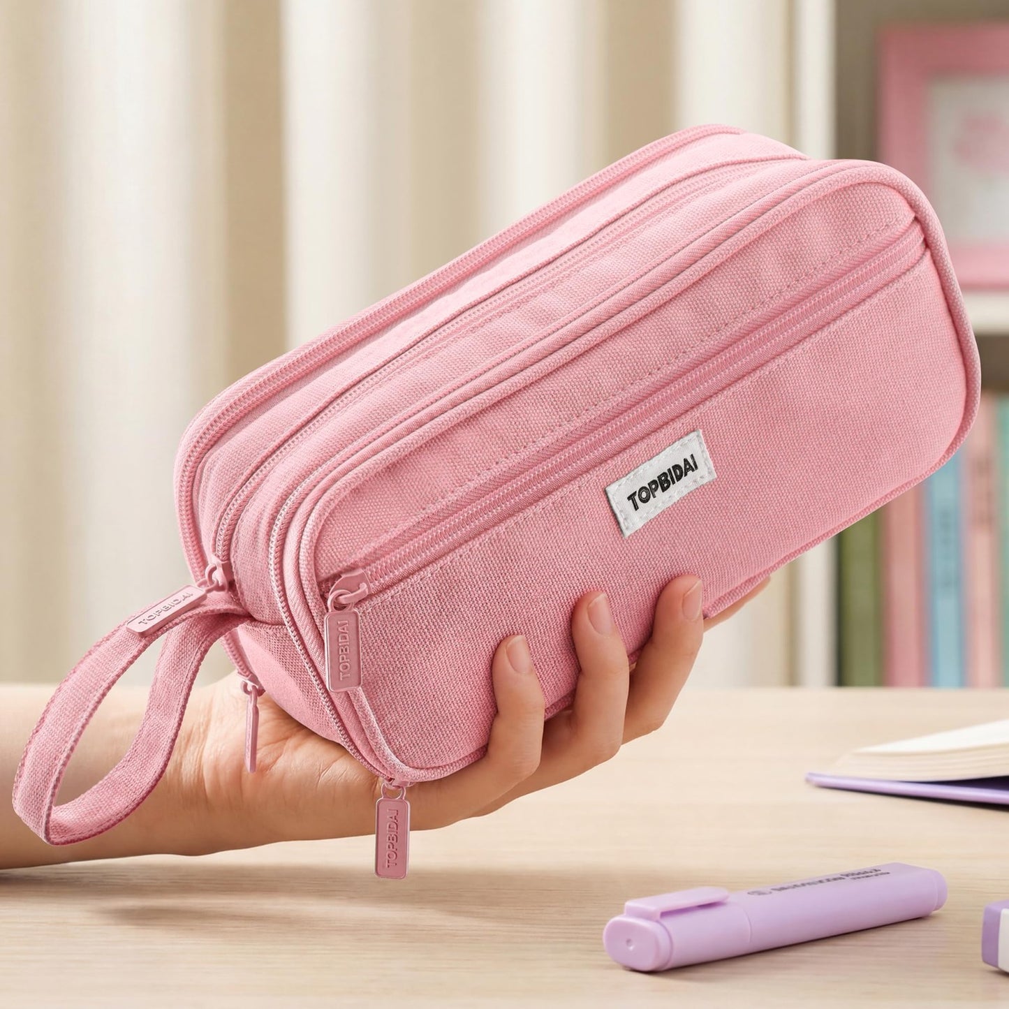 Large Pencil Case Pouch for School, Office, Art Supplies   Unisex Storage Bag2