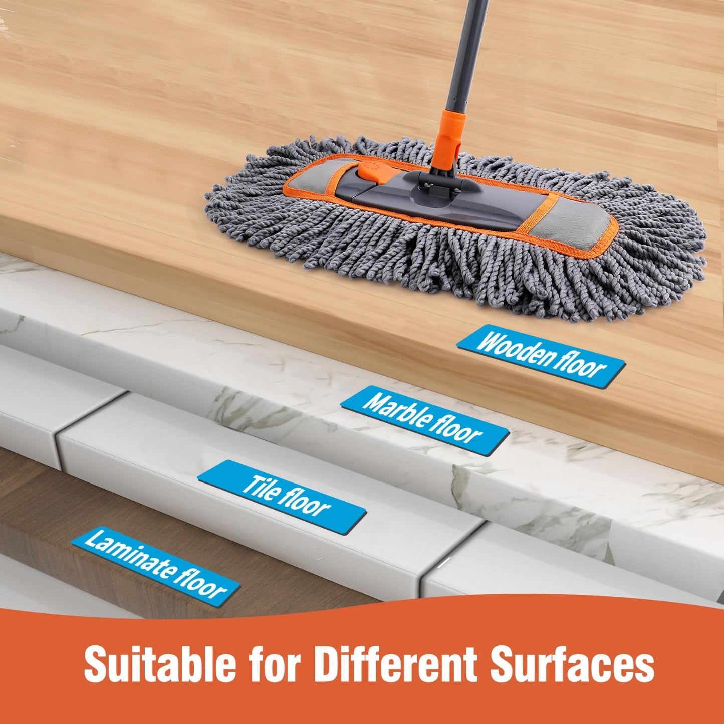 Microfiber Dust Mop for Hardwood Floors - Effective Cleaning Tool, Easy Use5