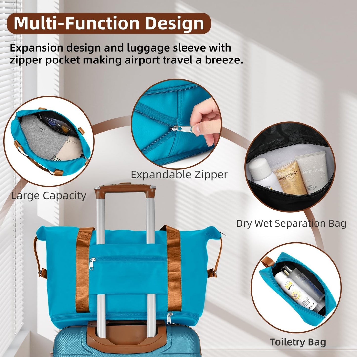 Expandable 6-Piece Luggage Set with 360° Wheels, TSA Lock, Lightweight Hardshell4