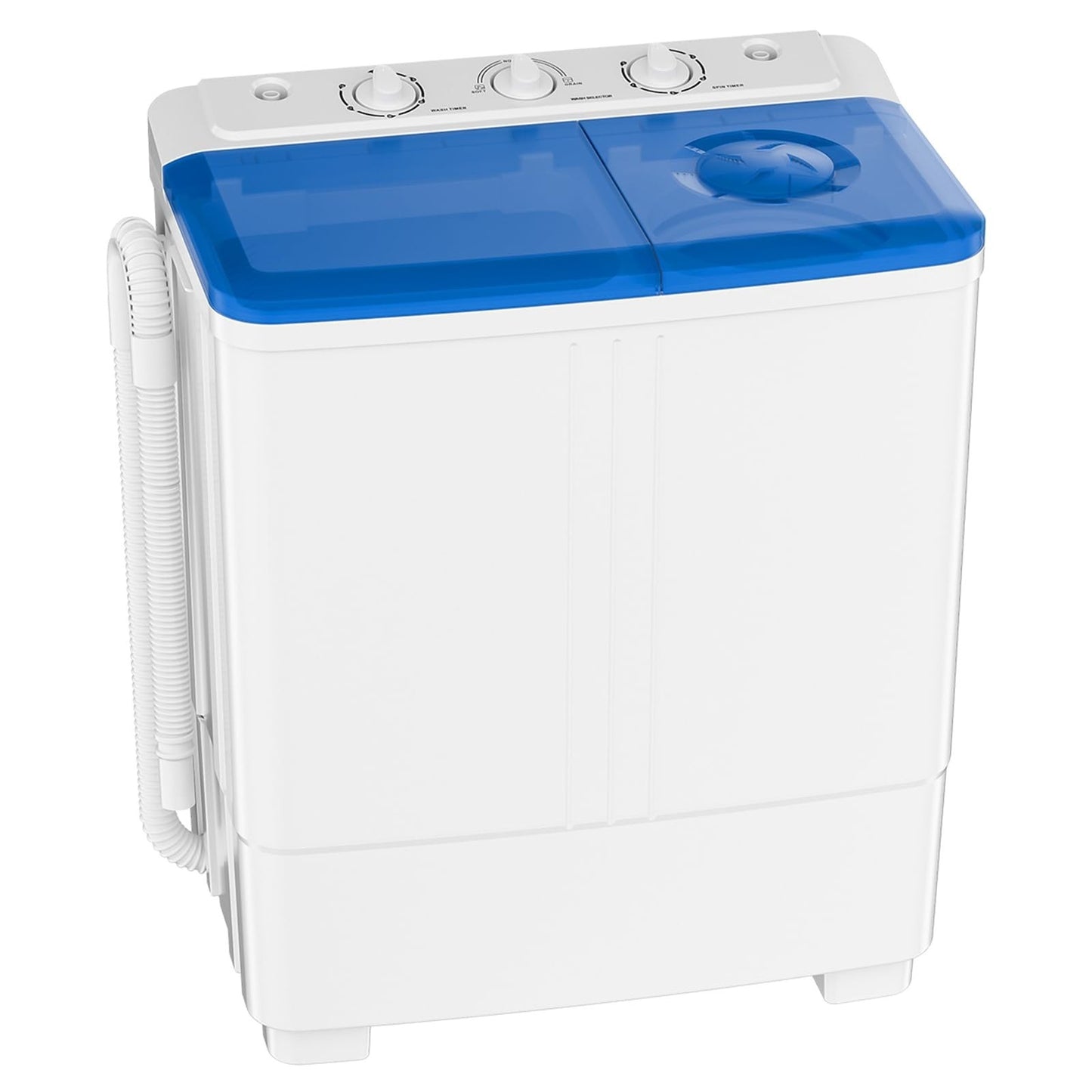Compact Portable Washing Machine 20lbs Twin Tub Mini Laundry with Drain Pump, 121