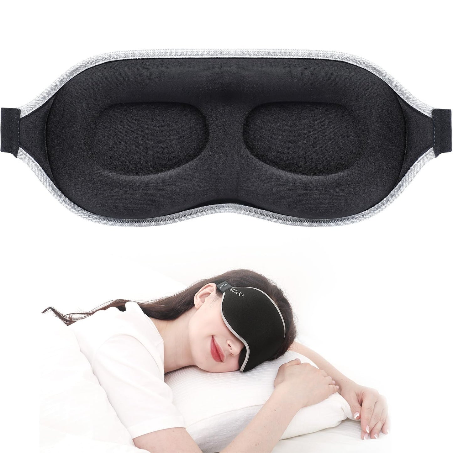 3D Luxury Sleep Mask for Light Blocking | Soft Eye Cover for Travel & Naps1