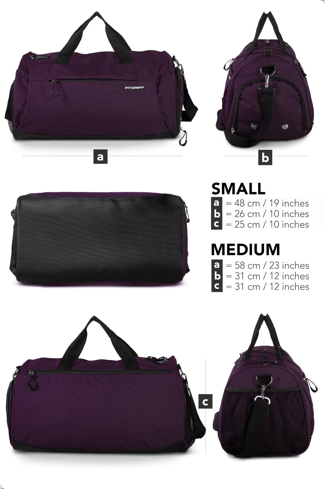 Gym Duffle Bag with Shoe & Wet Compartment - Travel, Sports, Fitness & Workout4