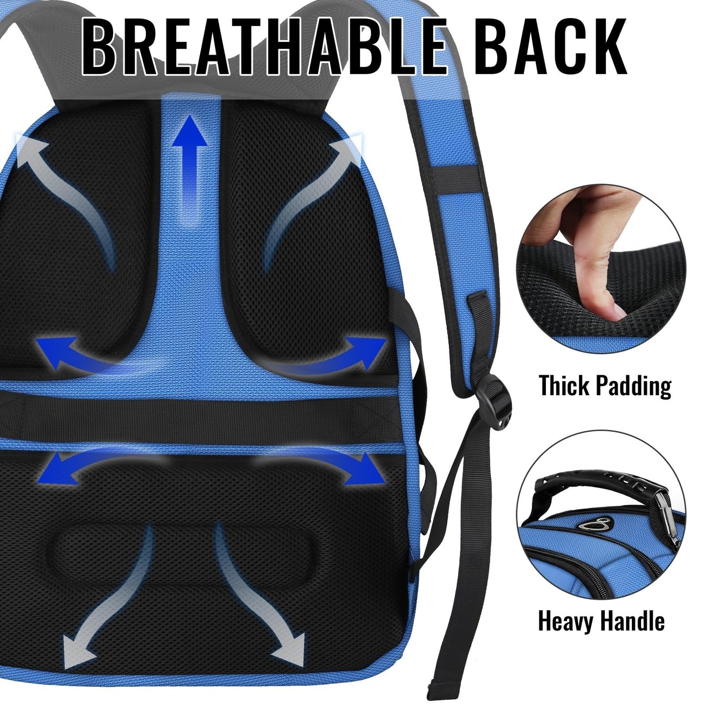 Large Laptop Backpack for Men, Heavy Duty Travel Bag, Waterproof, Multi Compartm3
