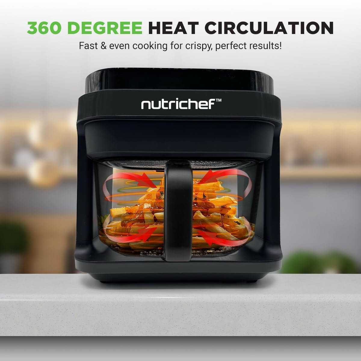 5.8 Quart Air Fryer with 8 Preset Modes, Transparent Fry Bowl, Precise Temp Cont4