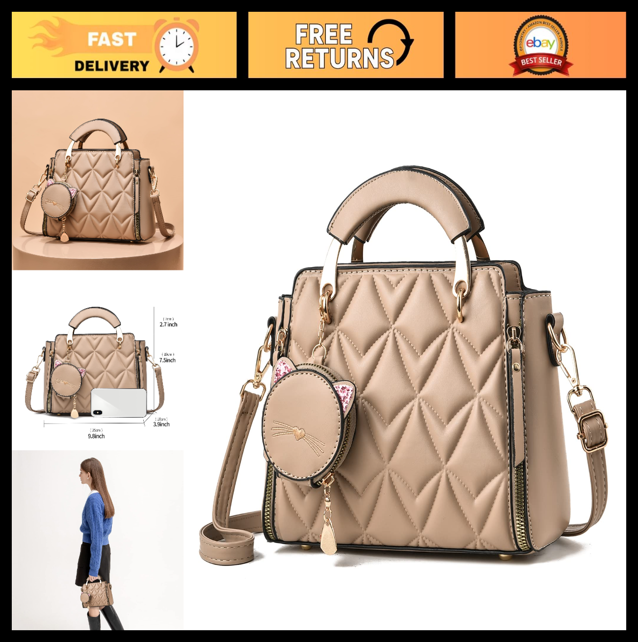 Stylish Women's Crossbody Handbags, Satchel Shoulder Bags & Small Totes0