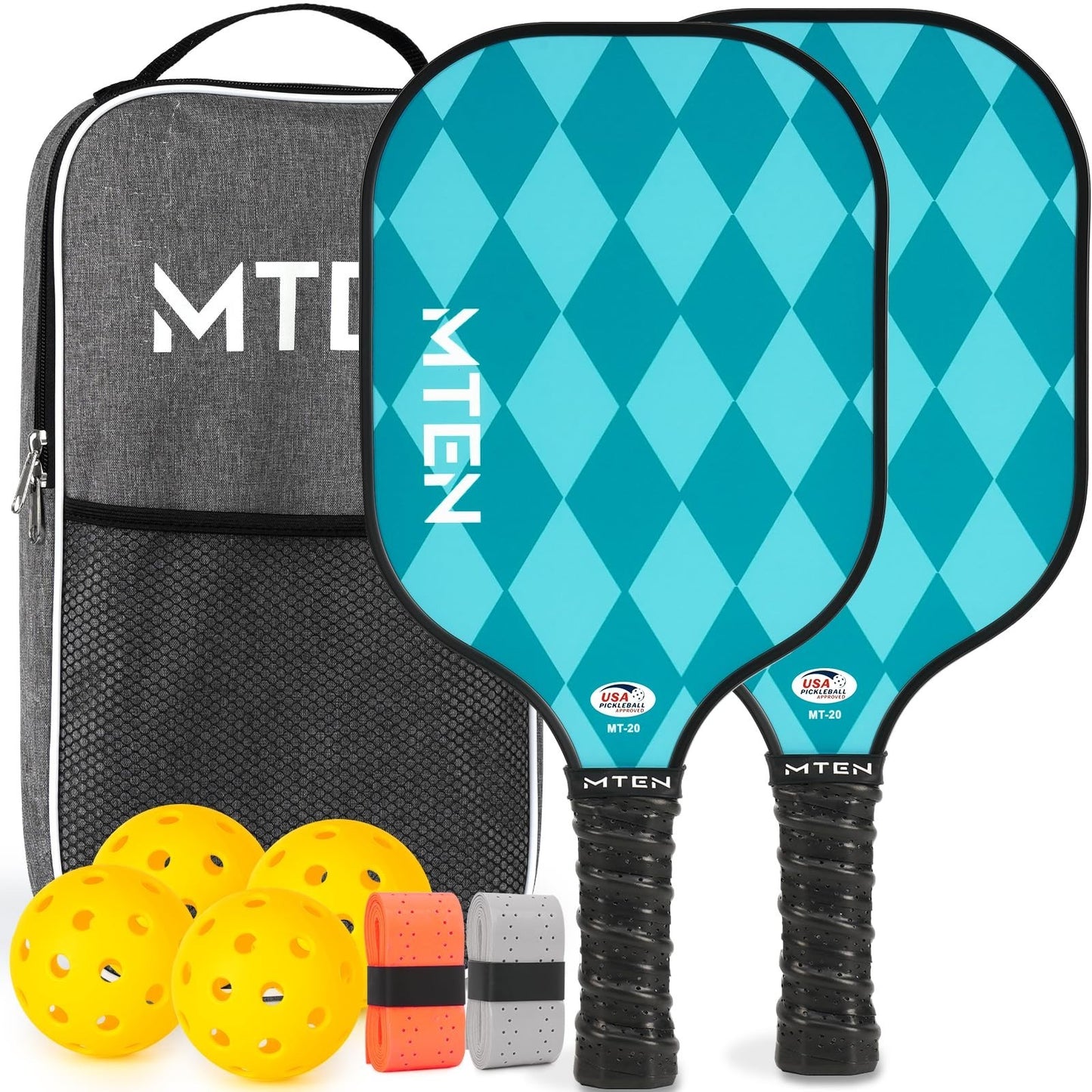Pickleball Paddle Set of 2/4/1 - USAPA Approved, Lightweight Fiberglass Rackets1