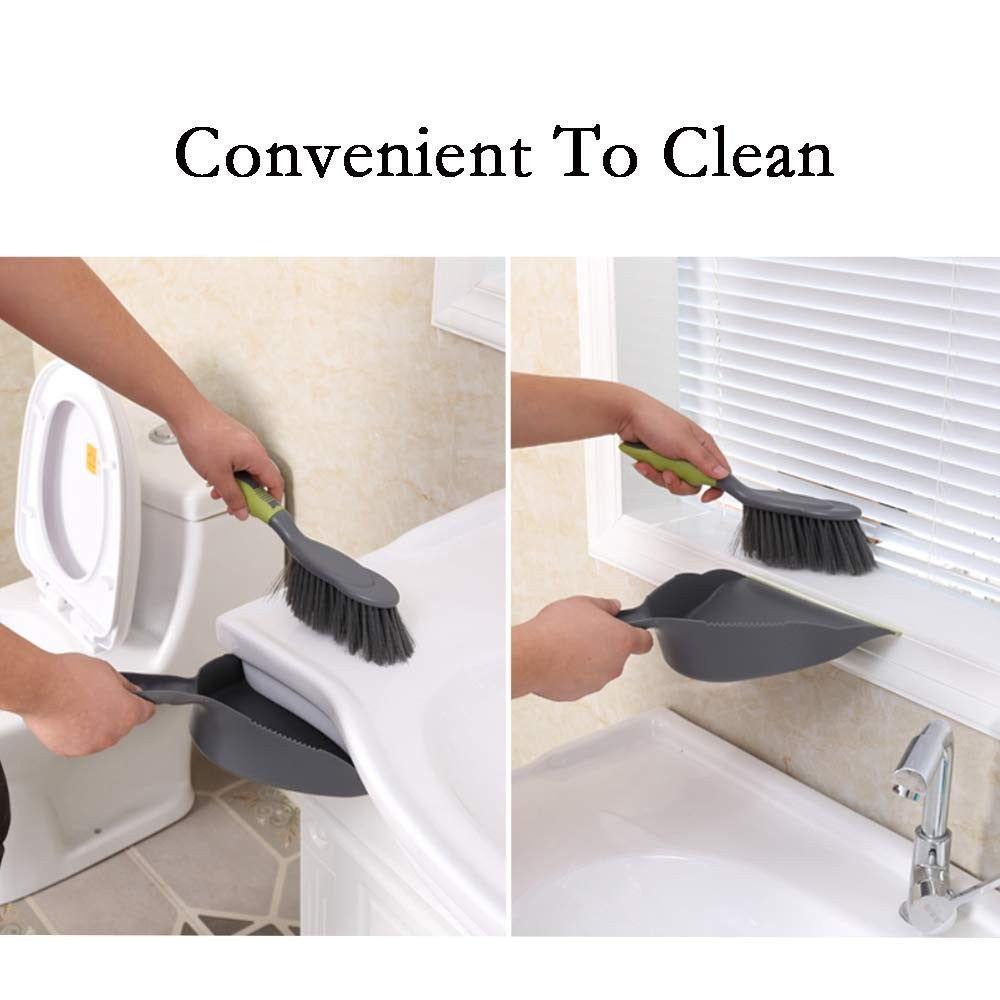 Dustpan and Brush Set - Hand Broom Dust Pan for Kitchen, Sofa, Car, Pet Nest (2p6