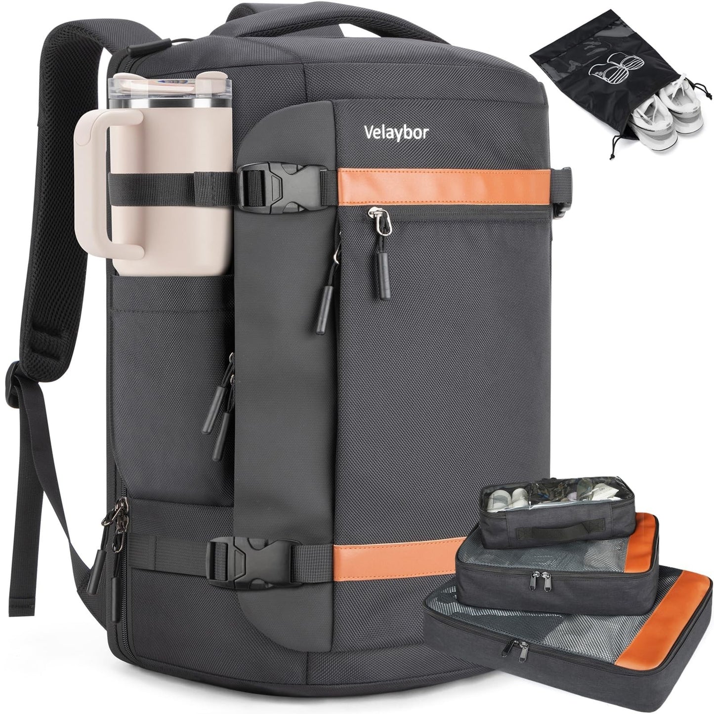 42L Travel Backpack with 4 Packing Cubes, TSA Approved, Water-Resistant Carry-On1