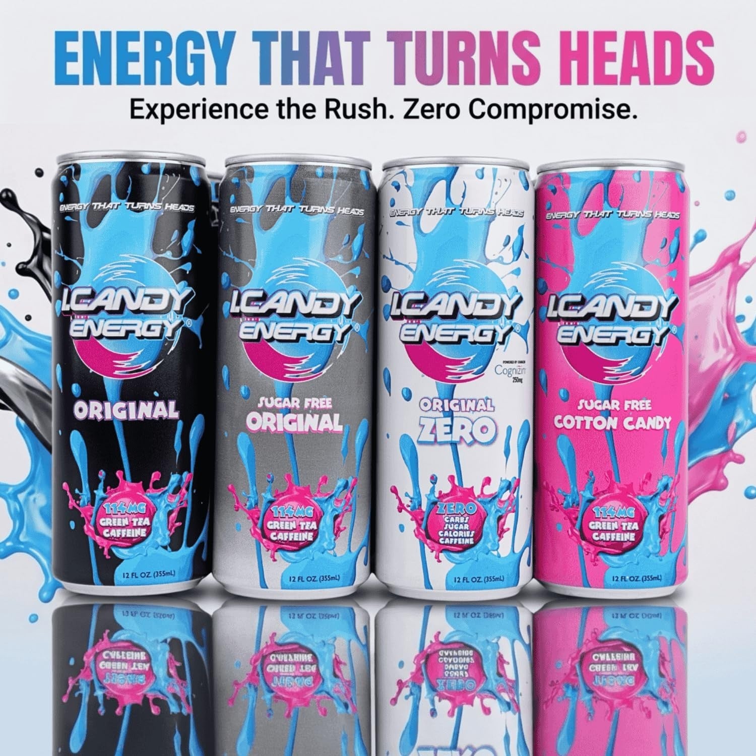 Caffeine-Free Sugar-Free Energy Drink 24 Pack, Zero Calorie, Mental Focus, 250mg5