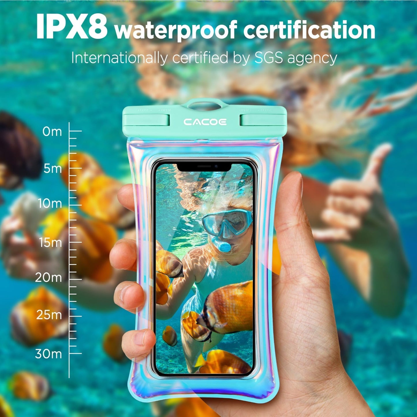 Waterproof Phone Pouch 2 Pack   Floatable IPX8 Case for Beach, Travel, Kayak, Ca4
