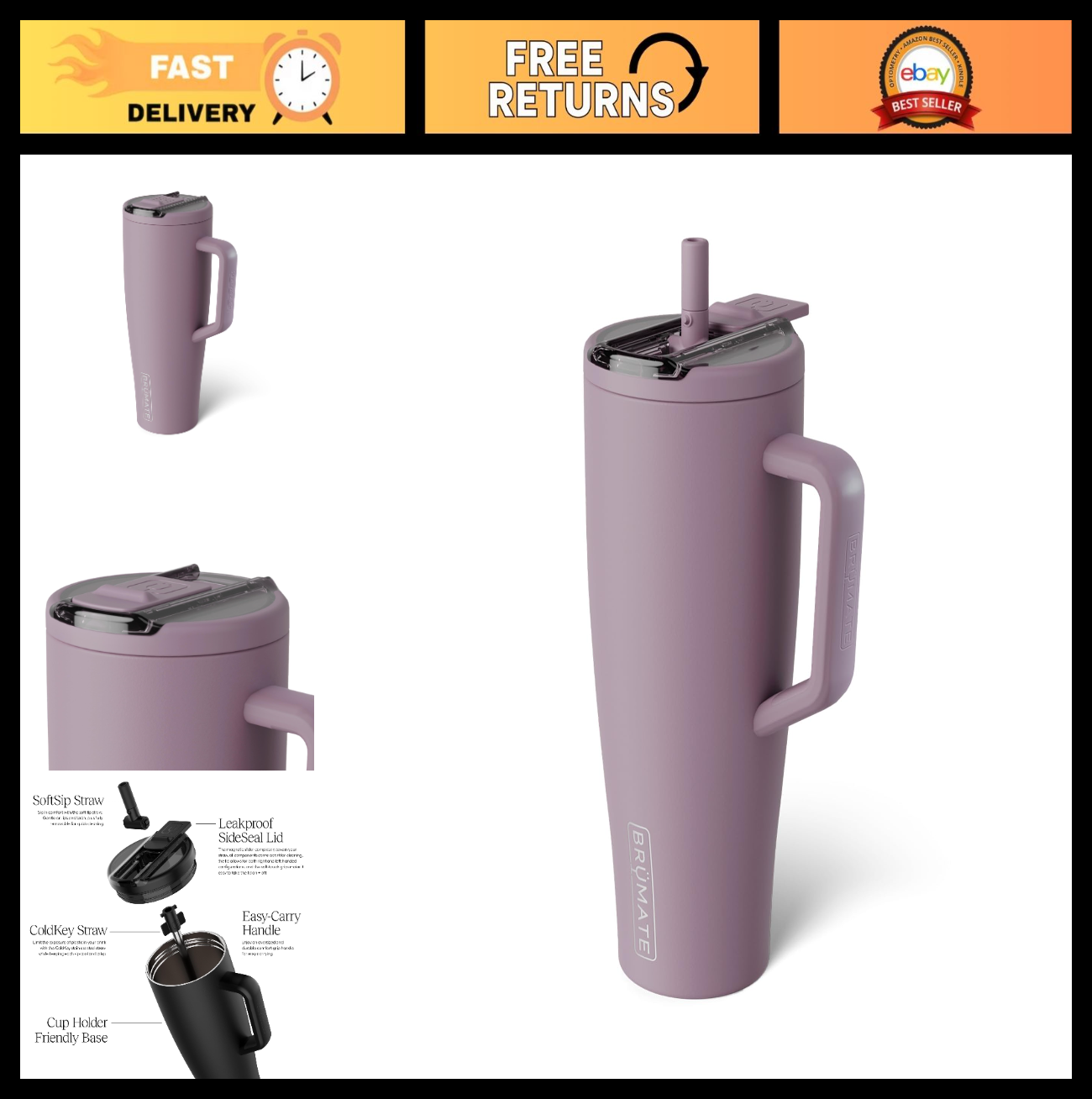 40oz Insulated Tumbler with Leakproof Straw Lid | Stainless Steel Water Bottle |0