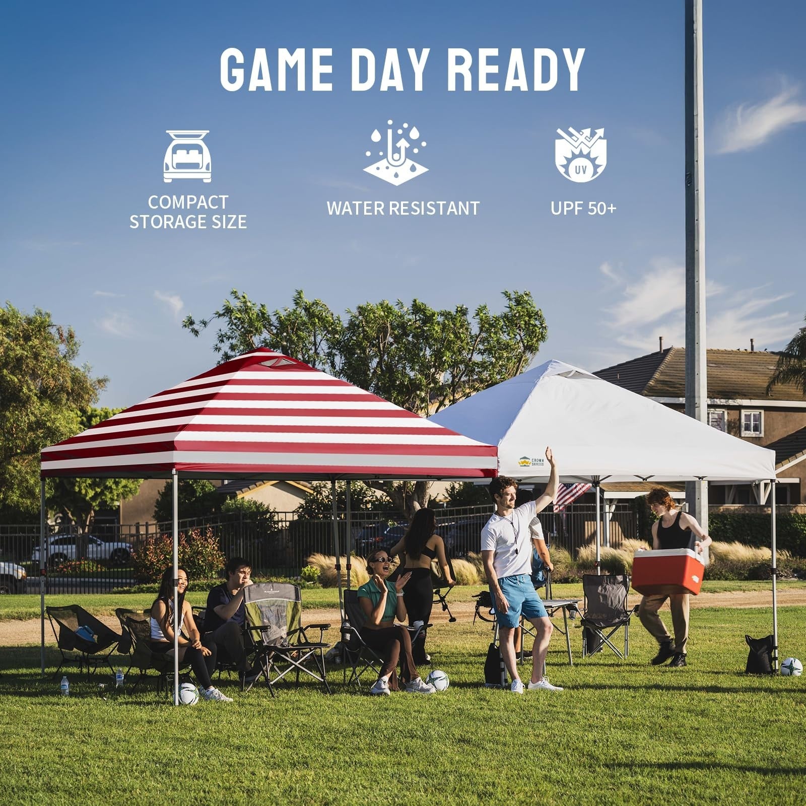 10x10 Pop Up Canopy Tent   Easy Setup, Outdoor Sun Shade for Events, Parties, Ca7