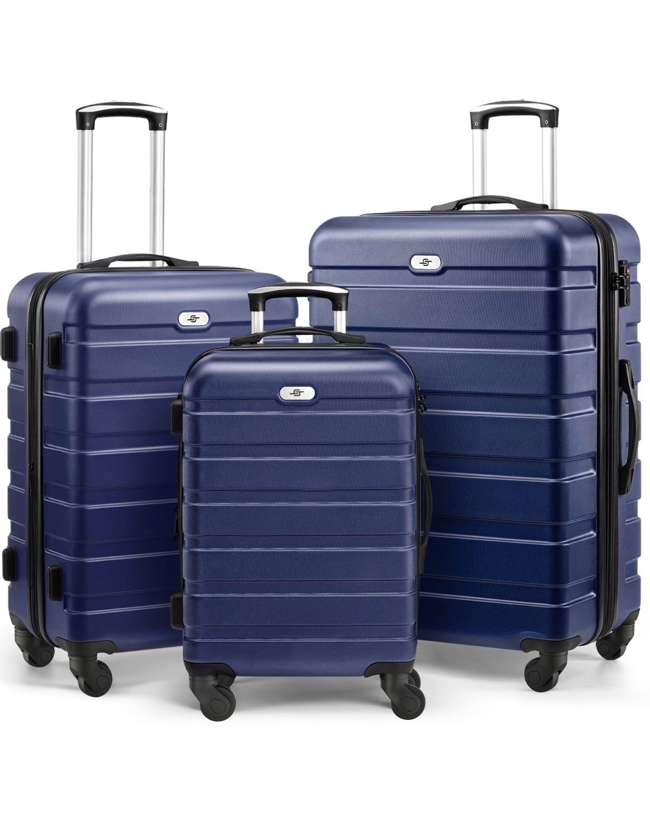 3 Piece Hard Shell Luggage Set with Spinner Wheels & TSA Lock - 20/24/28" Travel1