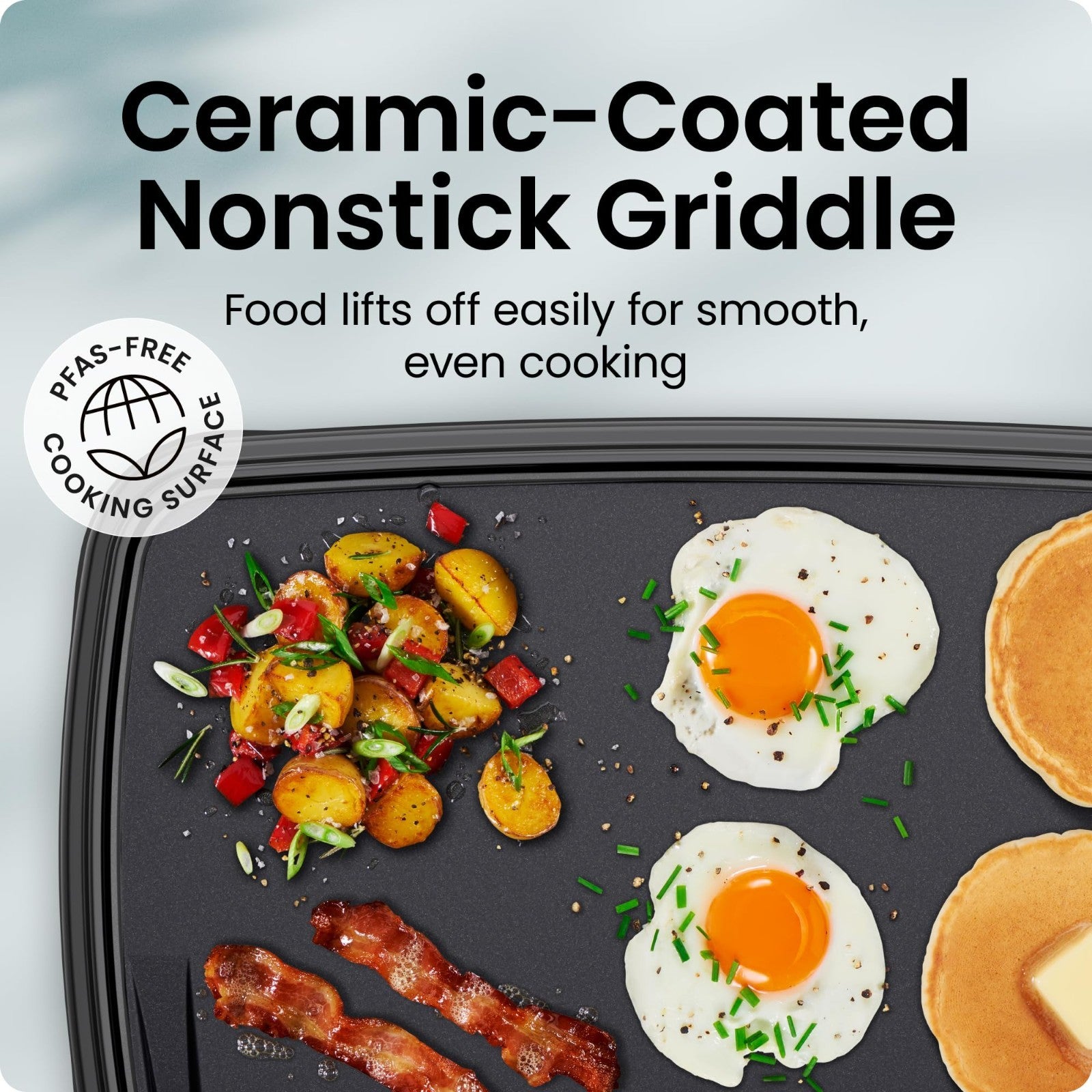 Electric Griddle with Removable Temperature Control, Nonstick Cooking Surface, 13