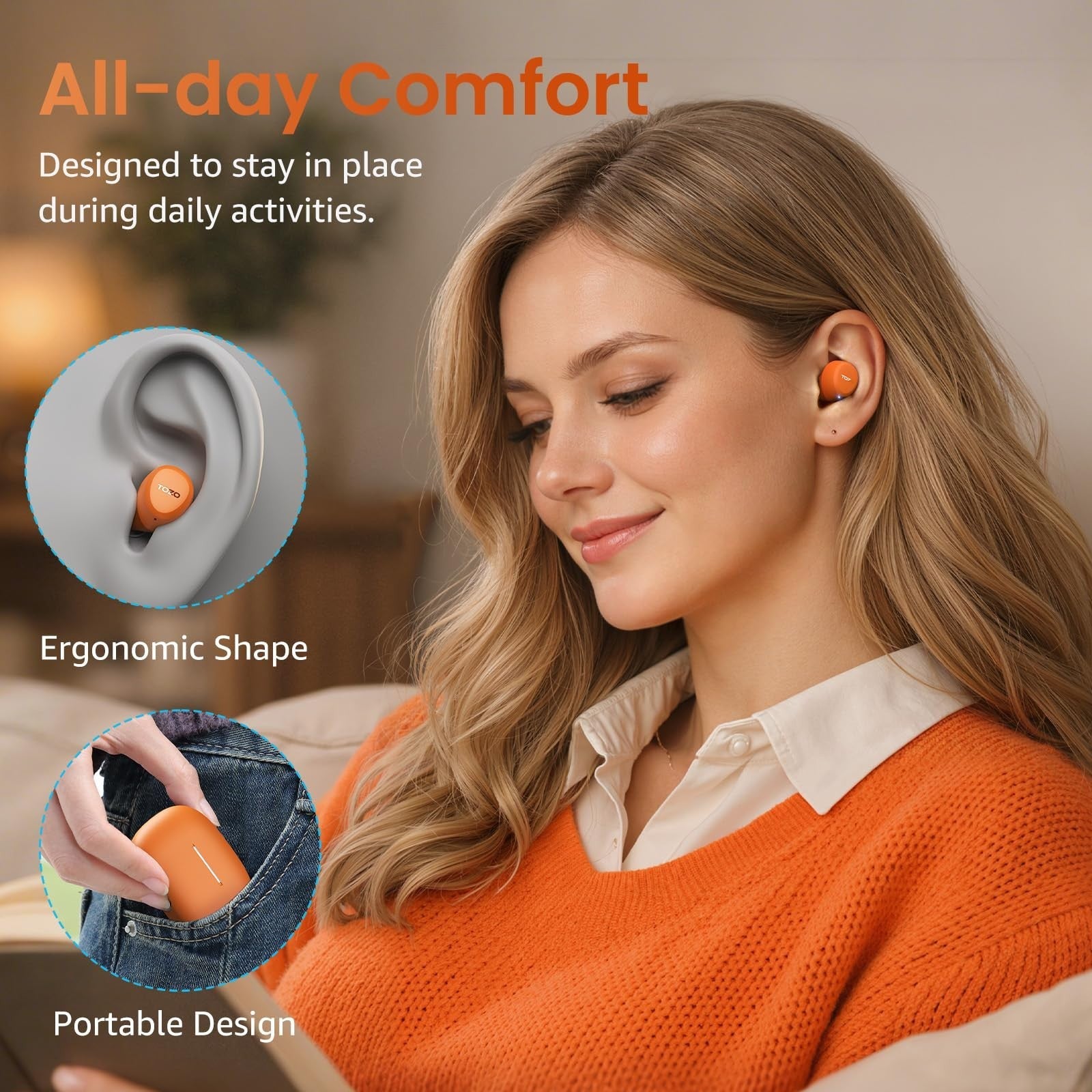 Wireless Earbuds Bluetooth 5.3, IPX5 Waterproof, AI Call Mics, Premium Sound, Ch7