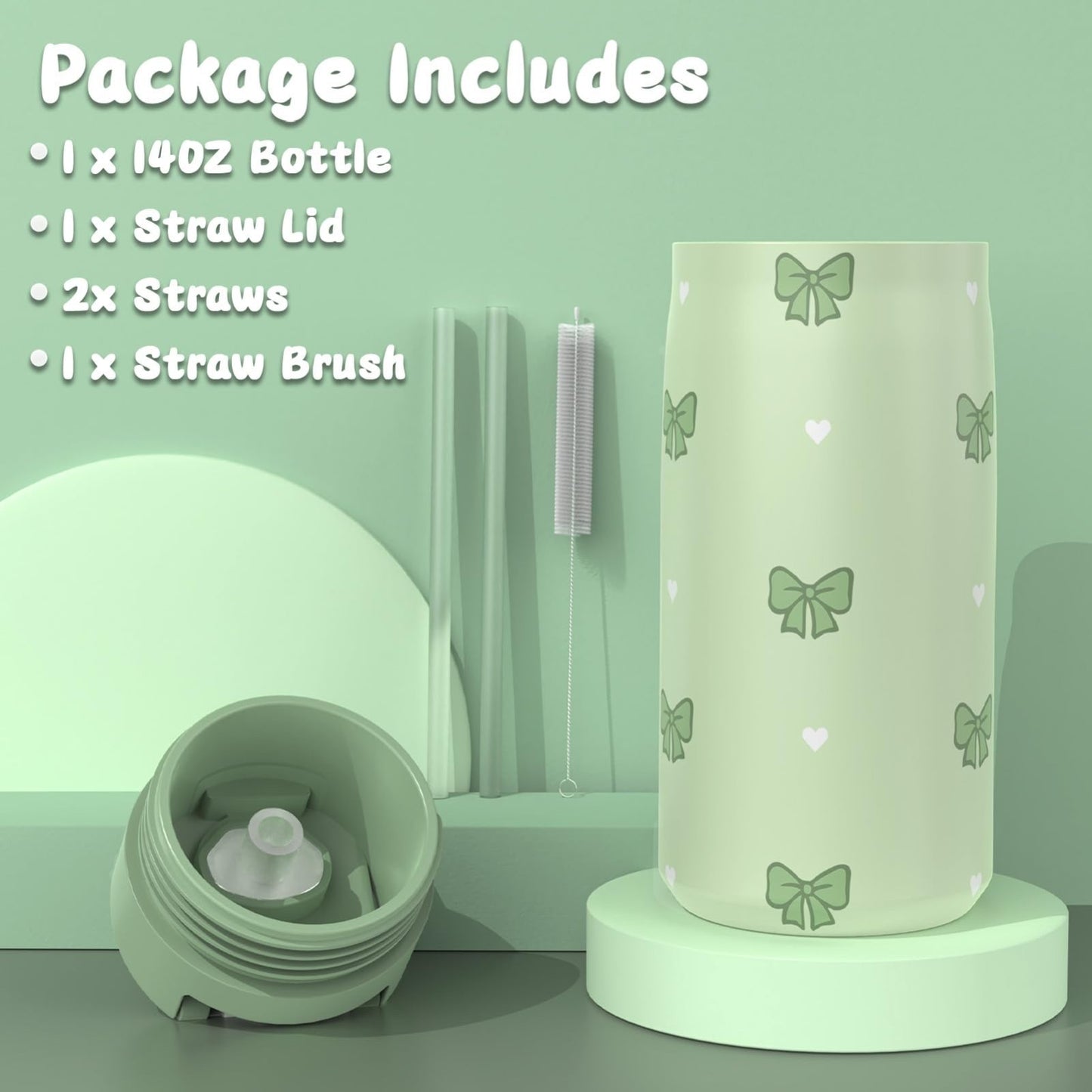 Stylish Girls Backpack Set 4PCS with 14oz Water Bottle, Lunch Bag & Pencil Case5