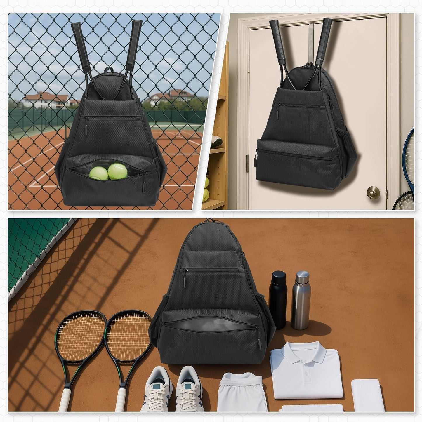 Optimized eBay Title:  Waterproof Tennis Backpack with Shoe Compartment, Wet/Dr2