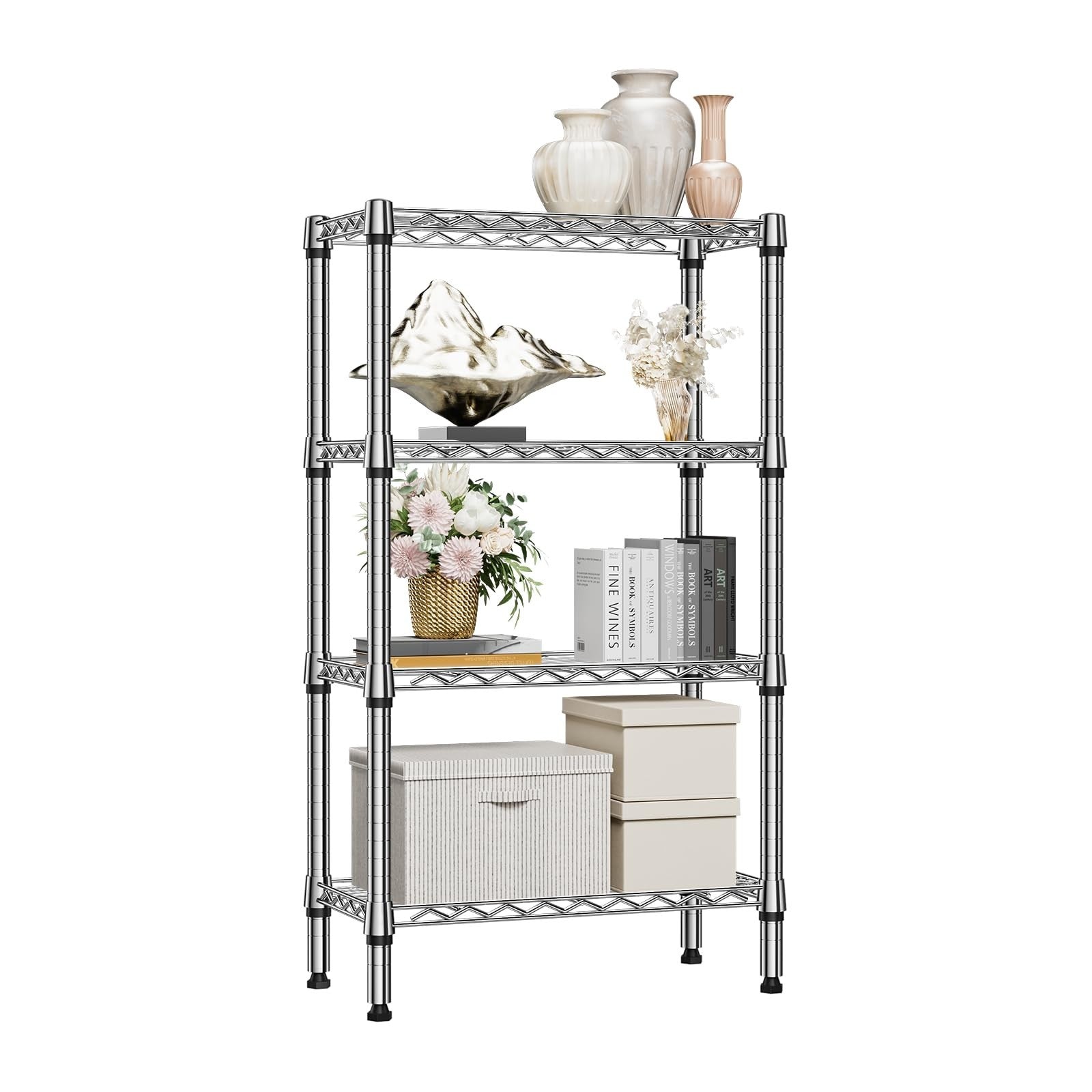 1000 lbs 4 Tier Metal Wire Storage Shelves   Garage, Kitchen, Bathroom Organizer7