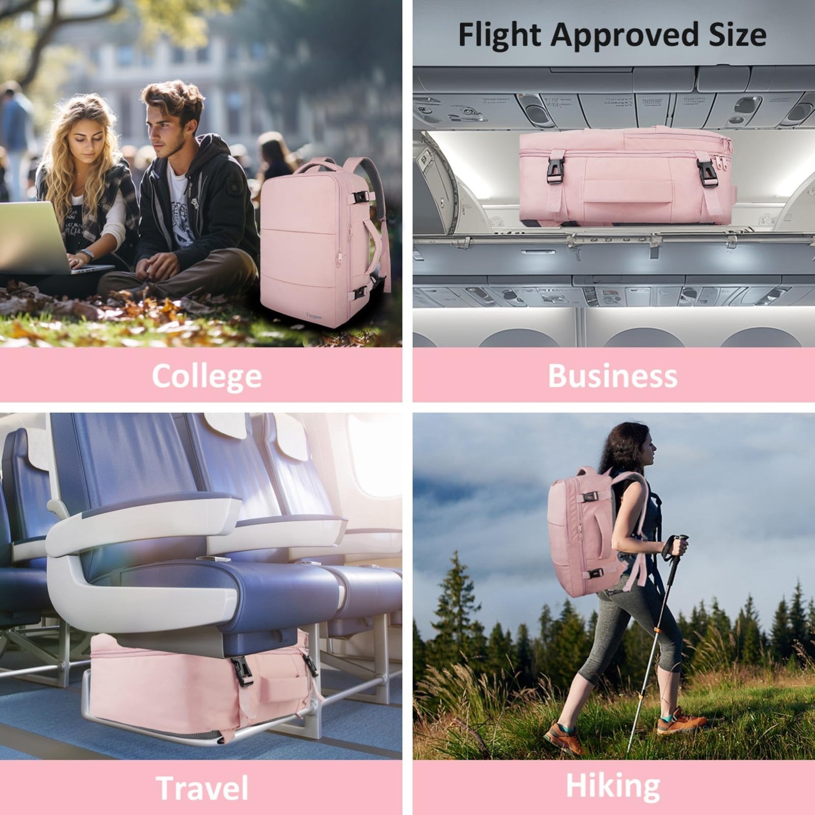 Travel Backpack for Women   TSA Approved Carry On, 15.6" Laptop Bag, Water Bottl8