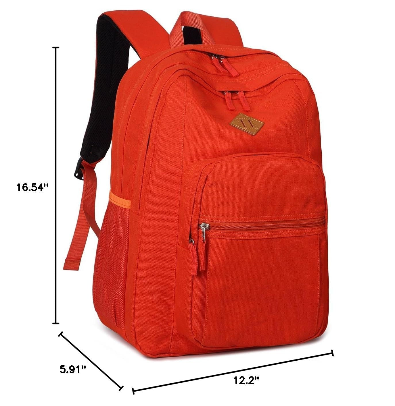 Water Resistant Travel Backpack for Women & Men   Classic College Bookbag (Orang2