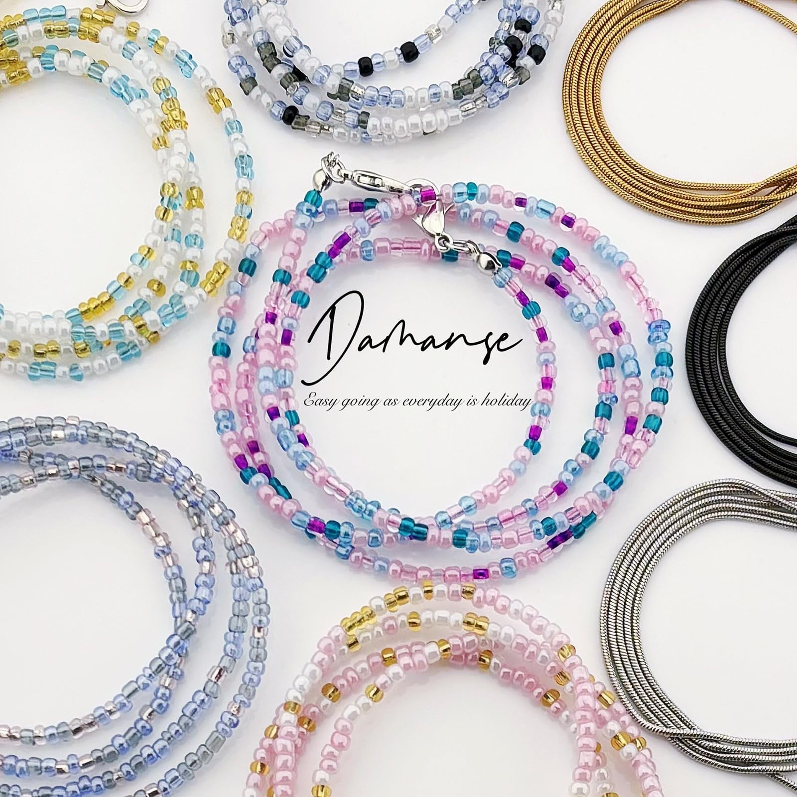 Beaded Eyeglass Chain Strap Holders - 8 Pcs Neck Accessories for Women3