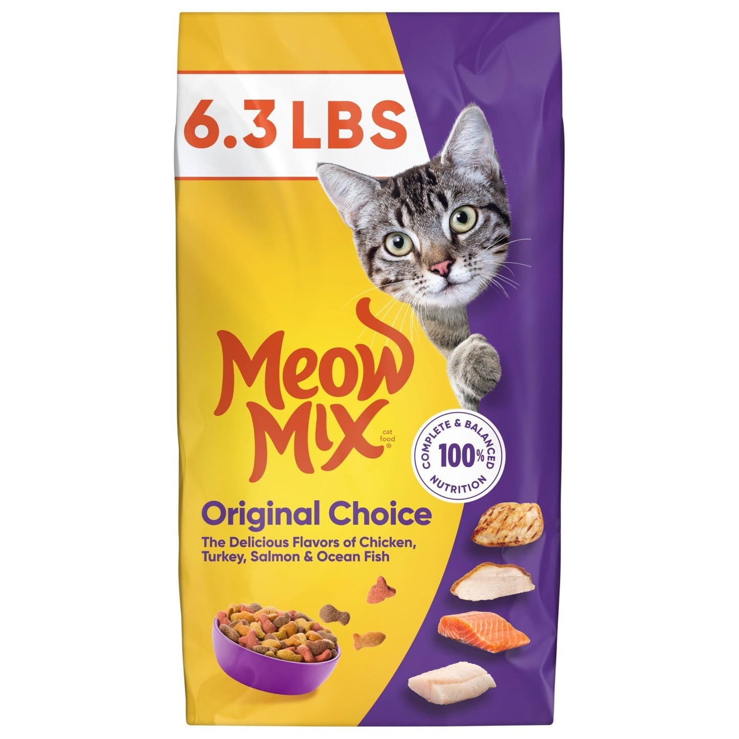 Premium Dry Cat Food, Original Choice, 6.3 lb Bag   Nutritious & Delicious!1