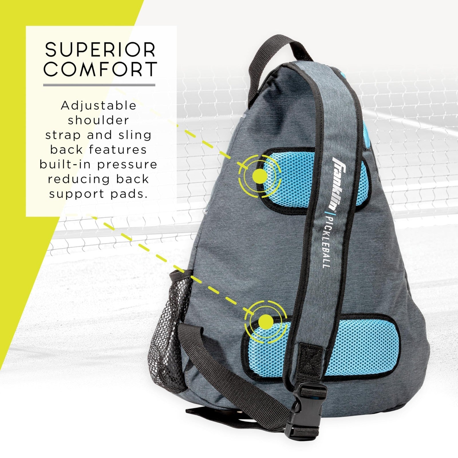 Pickleball Sling Bag Backpack - Lightweight, Durable, Adjustable Straps, Storage3