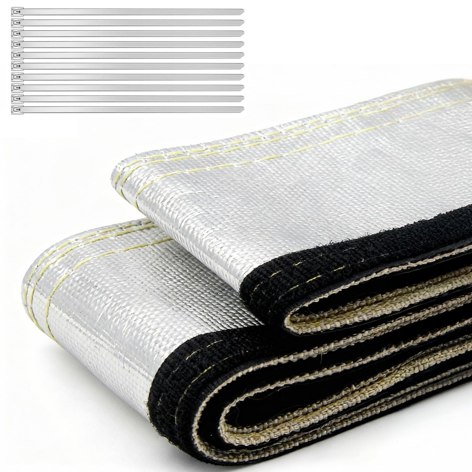 Aluminized Heat Shield Sleeve 3/4" ID x 10FT | Wire & Hose Protection Wrap, 10 T1