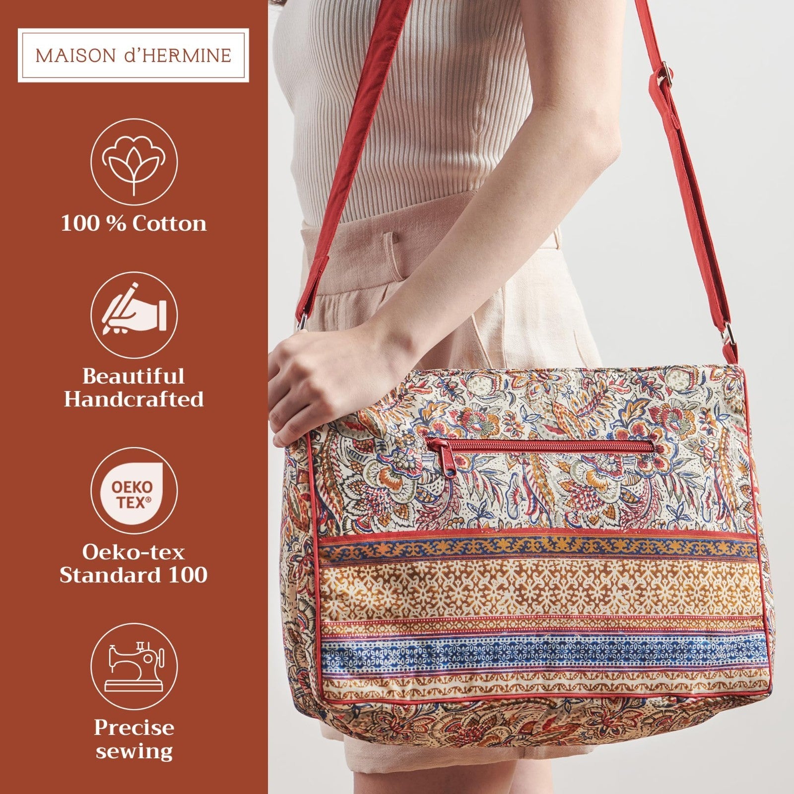 Stylish Cotton Shoulder Bags for Women   Versatile Handbags for Everyday Use3