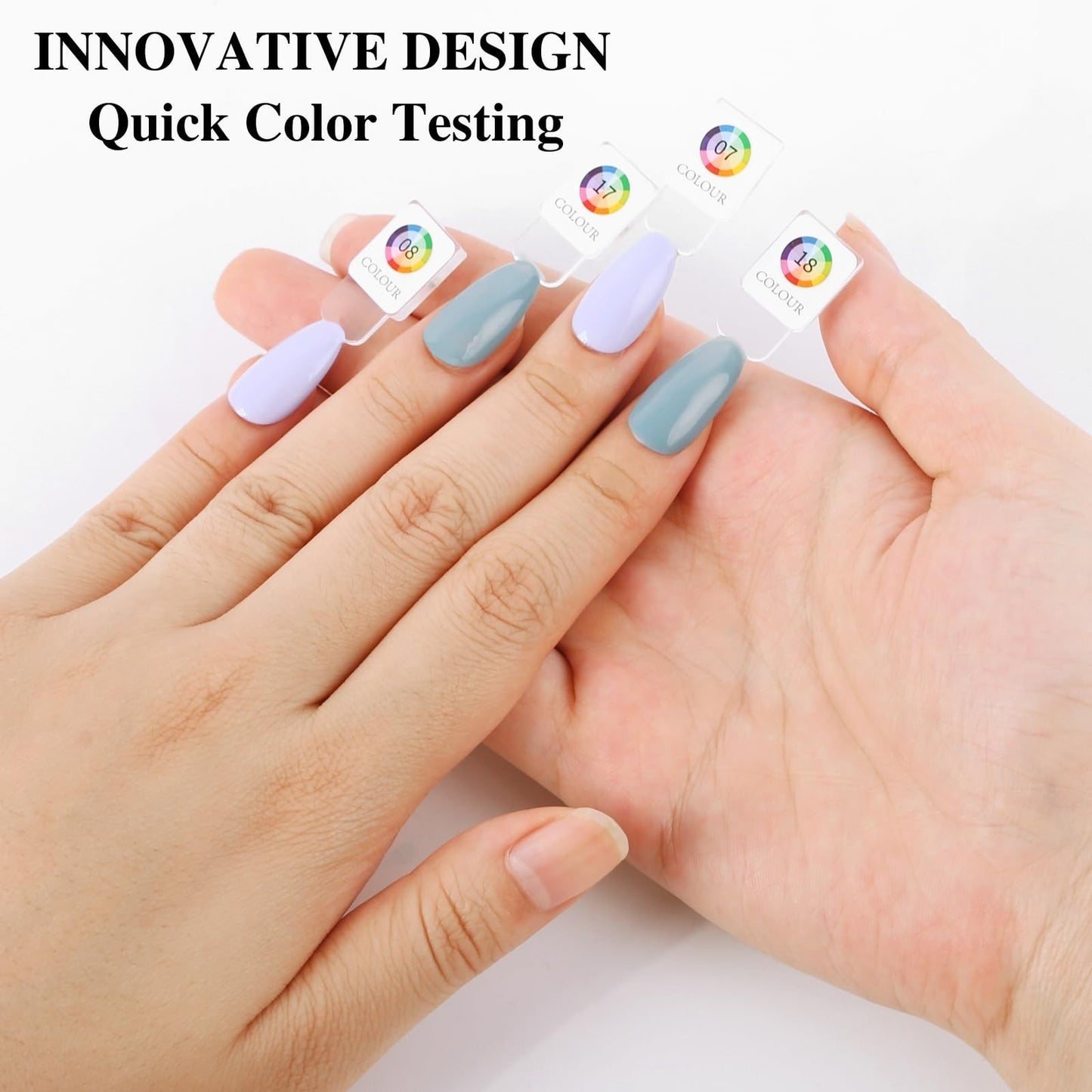 96 Magnetic Nail Swatch Book - Leather Color Display with 96 Tips & Number Label2