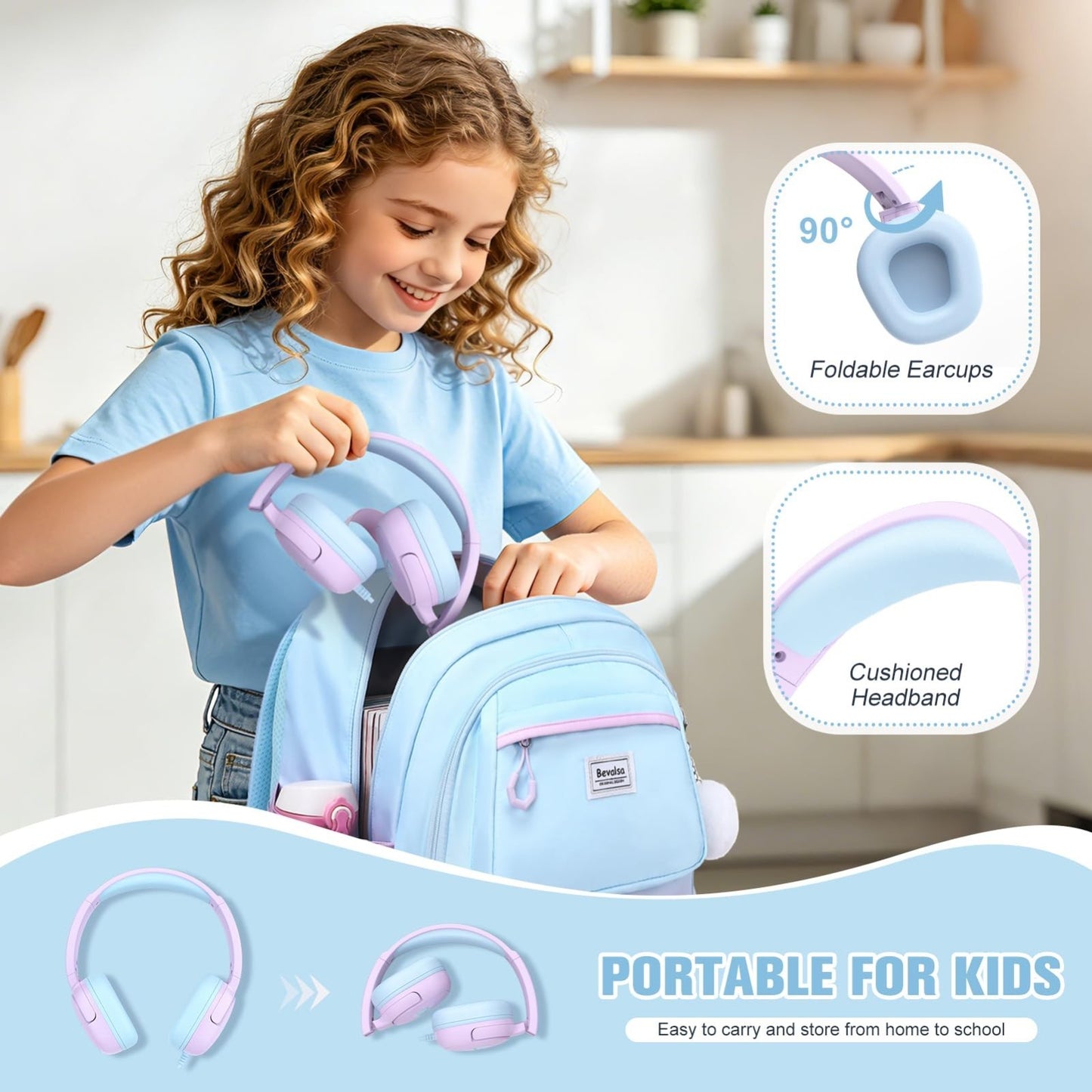 Cute Bow Backpack for Girls, School Bag Set with Lunch Bag & Pen Case4