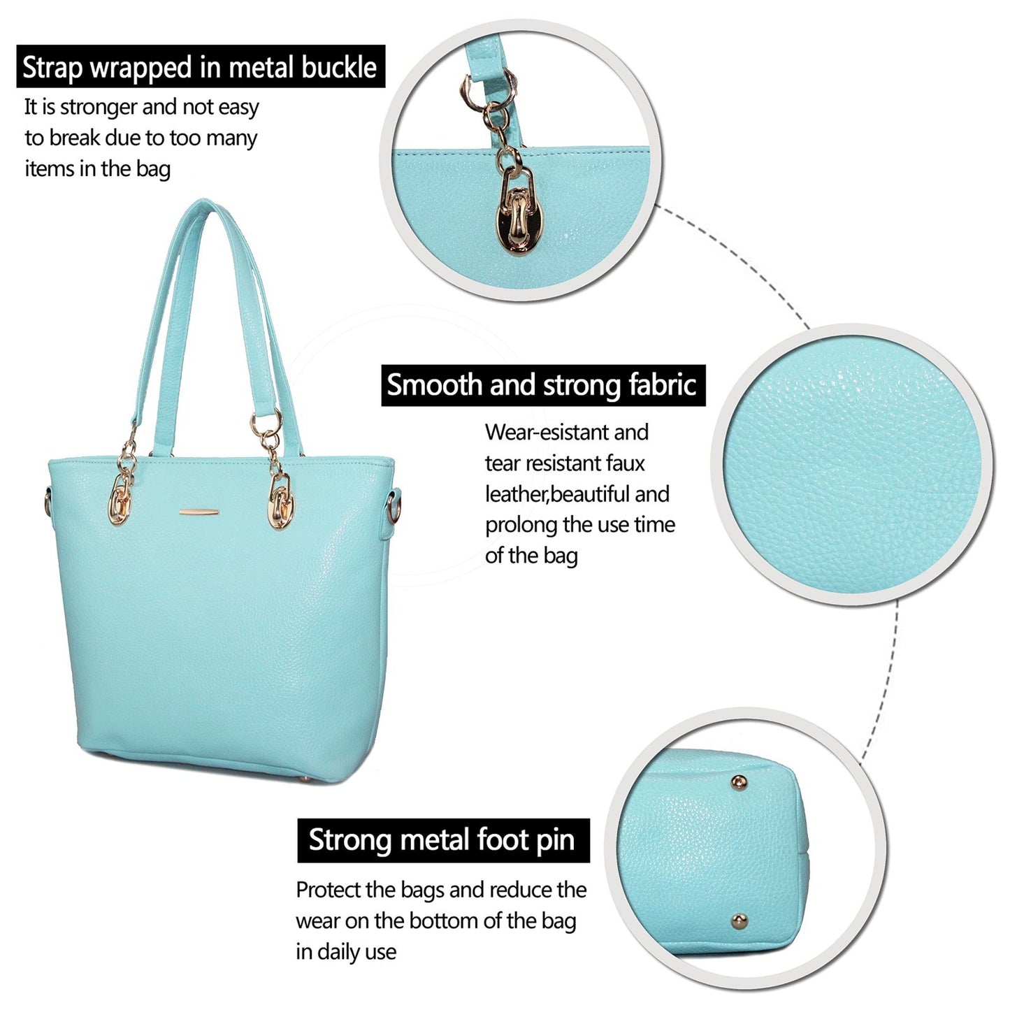 Designer Handbags for Women - Satchel Shoulder Tote Top Handle Purse - Stylish &5