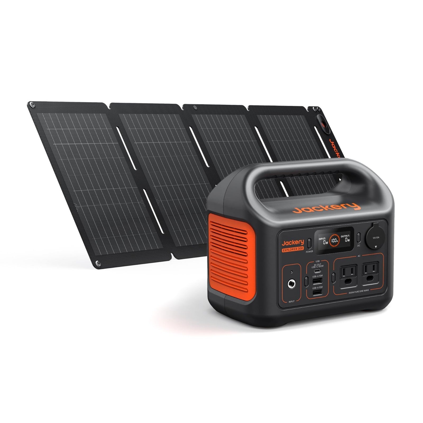 Portable Solar Generator 300W, 292Wh Power Station & 40W Solar Panel for Camping1