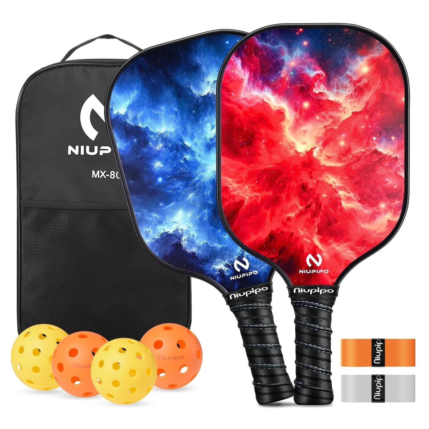 Pickleball Paddle Set of 2 or 4, USAPA Approved, Fiberglass, Lightweight, Includ1