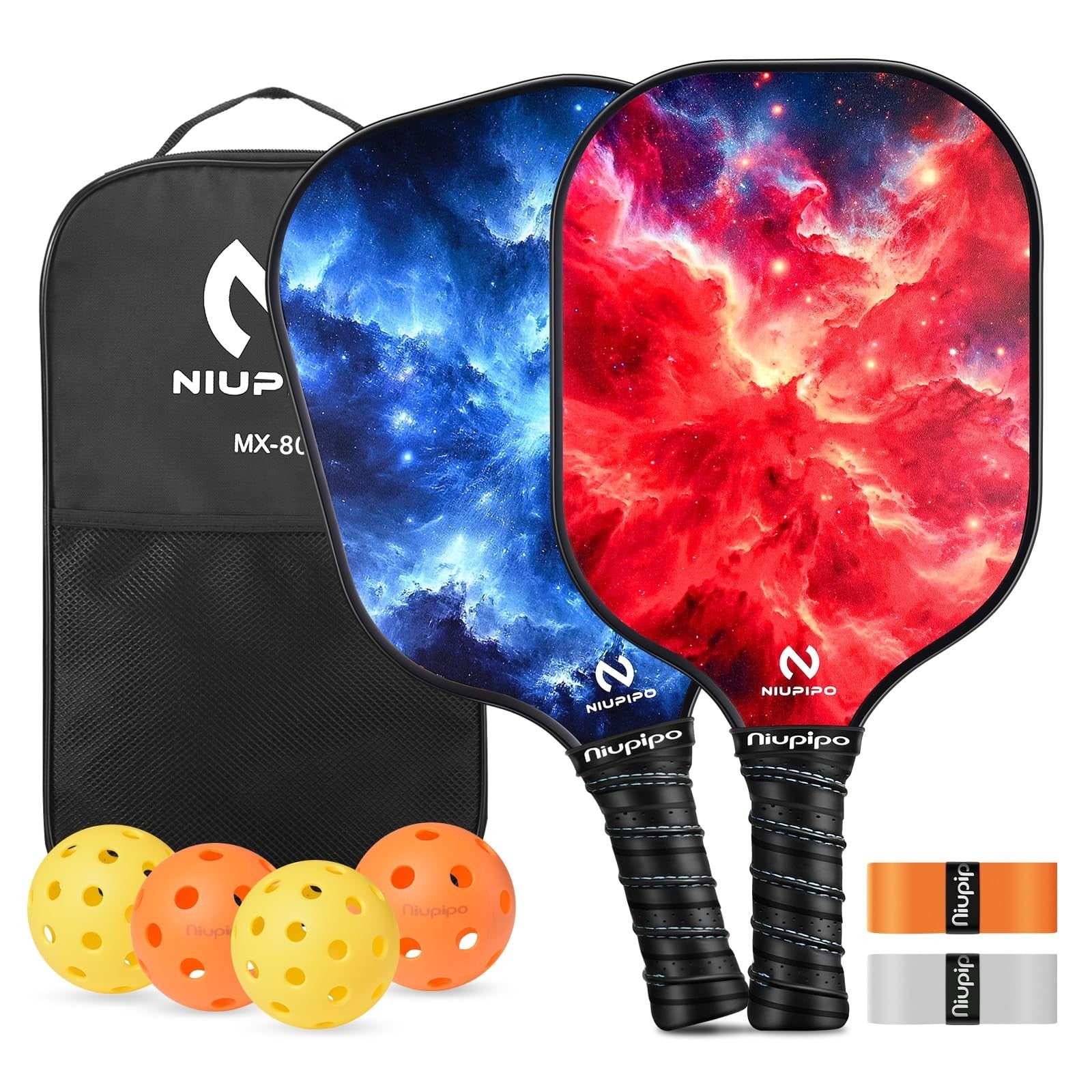 Pickleball Paddle Set of 2 or 4, USAPA Approved, Fiberglass, Lightweight, Includ1
