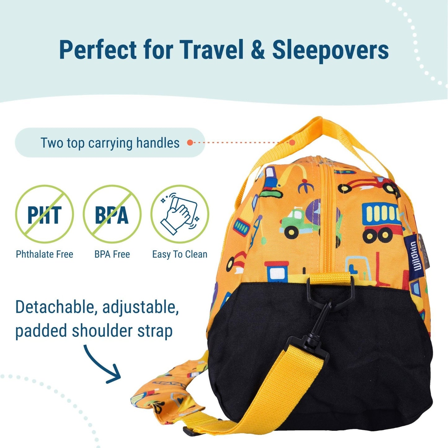 Kids Overnighter Duffel Bag - Lightweight Travel Bag for School & Sleepovers, Ag3